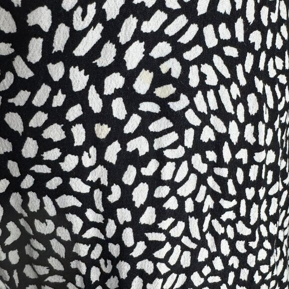Talbots Wrap Top 2X Black White Printed Long Sleeve Viscose NWT TP-3557 - Picture 6 of 9